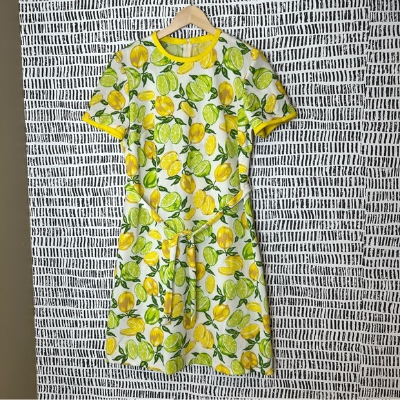 Vintage handmade polyester Lemon Print Dress - Picture 2 of 14